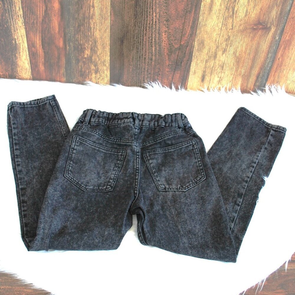 H&M Relaxed Adjustable Waist High Waist Girl's Size 8 Black